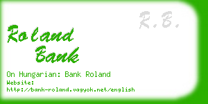 roland bank business card